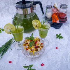 A picture of Wheat grass detox juice.