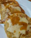 Pancakes de maíz🌽 con queso y miel de panela🫓🍯🧀
