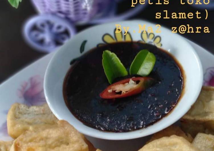 Tahu petis (sambal petis kacang)