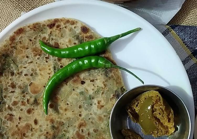 Simple Way to Make Any-night-of-the-week Stuffed fenugreek leaves paratha
