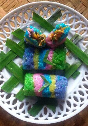 Foto resep Lemper Ayam Rainbow bumbu gule super Laziizz enakx 😚😚