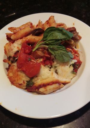 A picture of Baked Ziti - Tuscan Flavored.