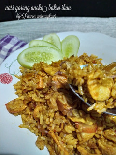 Foto resep 178# nasi goreng aneka bakso ikan