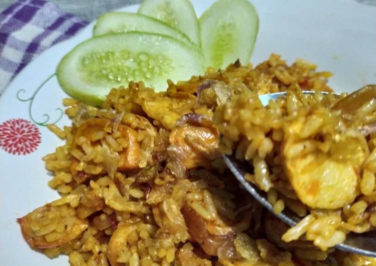 Cara membuat 178# nasi goreng aneka bakso ikan yang enak Untuk Jualan