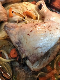 Una foto de Pollo al horno trufado