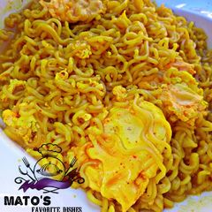A picture of Indomie with egg.