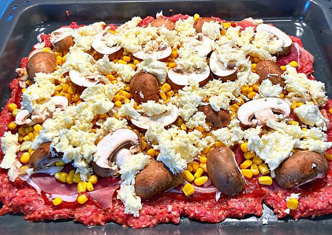 Chrisbie‘s BBQ Hackfleisch-Pizza