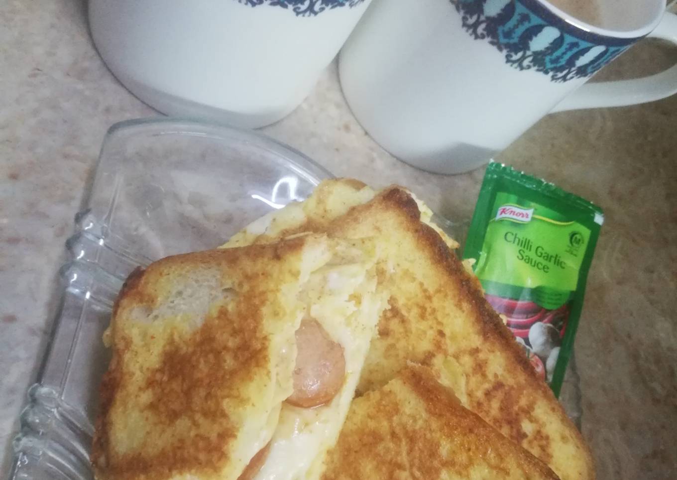 Eggs & sausage 🌠sandwich