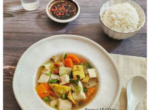 Foto resep Tofu Egg And Goji Berry Soup