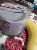 Licuado de avena banana y moras