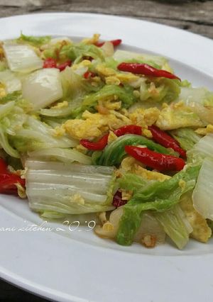 Foto resep Cah Sawi Putih Orak-arik Telur