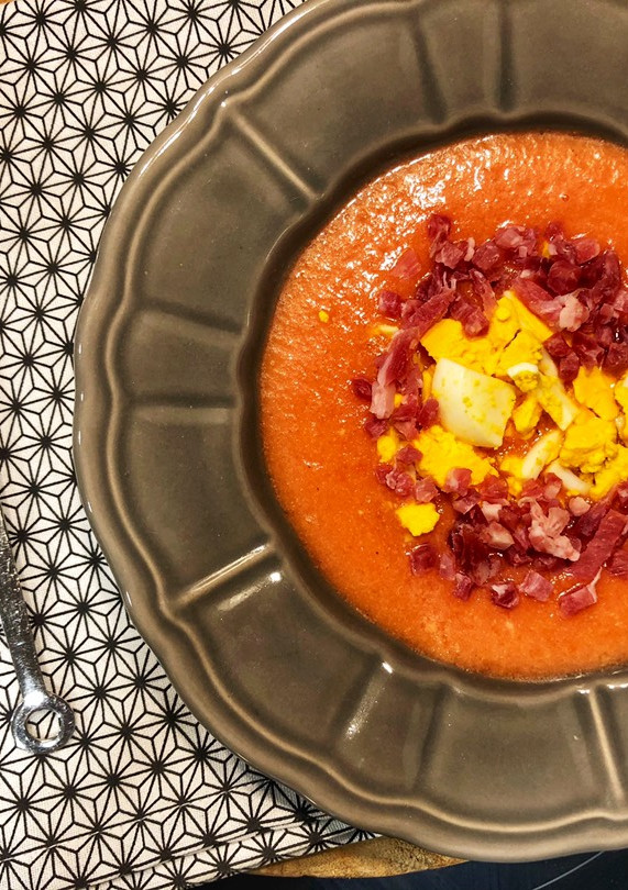 Una foto de Salmorejo con robot ClickChef de Moulinex