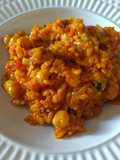 Arroz caldoso com curry