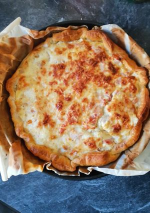Une photo de Tarte fromage et jambon