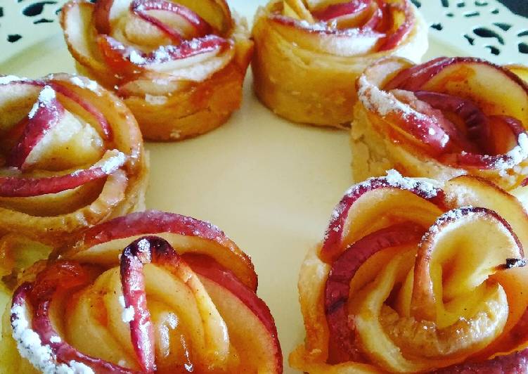 Rose di mele e sfoglia