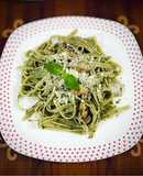 فتوچینی با سس پستو 🍝(با مرغ -رژیمی - باشگاهی)
