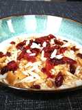 Kéfir de cabra con germen de trigo y cranberries
