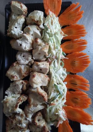 A picture of Chicken malai tikka.