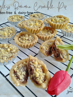 Foto resep 19.4~ Eggless Banana Crumble Pie