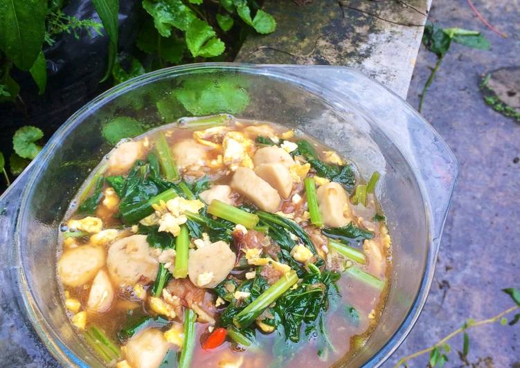 Recipe: Yummy Baso Cah Sawi Pedas