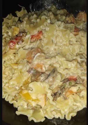 Una foto de Pasta italiana con verduras