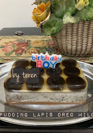Foto resep Pudding lapis oreo milo