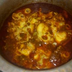 A picture of Dum eggs(egg masala).