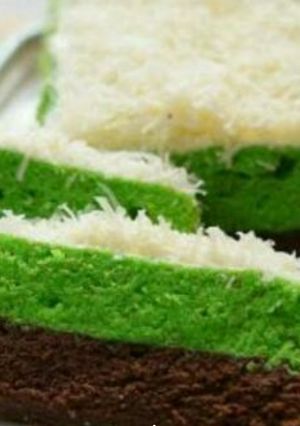 Foto resep Bolu kukus cokelat pandan