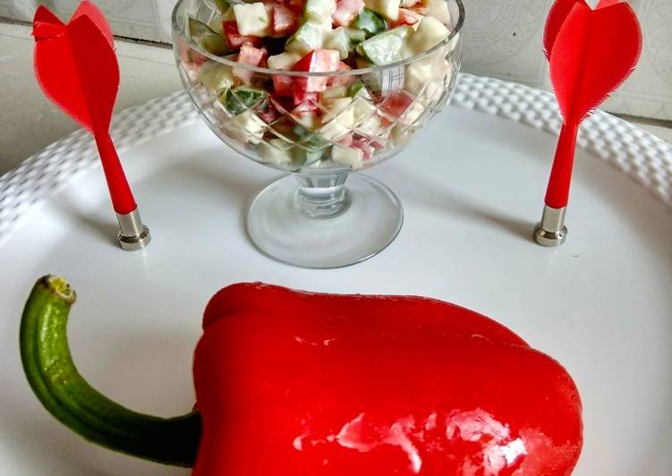 How to Prepare Super Quick Homemade Tiranga cream salad