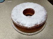 A picture of tube pan pound cake