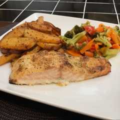 Una foto de Salmón al Horno