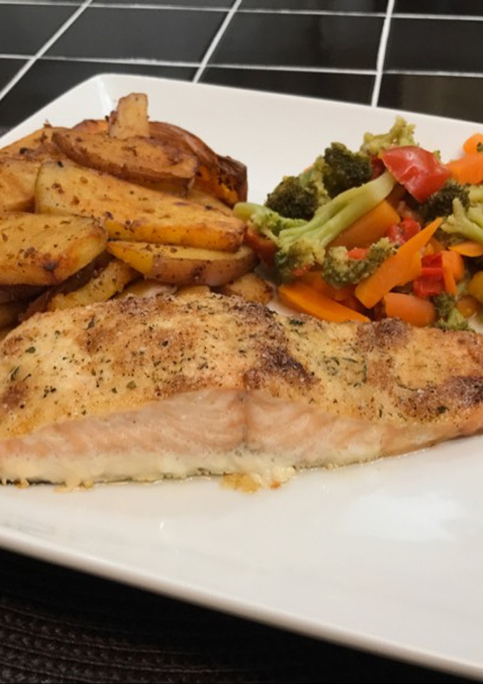 Una foto de Salmón al Horno