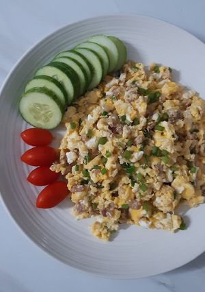รูปของ "หมูส้มผัดไข่" 🐷🍳 Fried Sour Pork with Egg