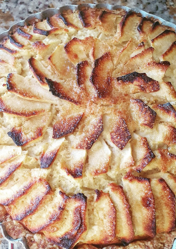 Una foto de Tarta de manzana vegana