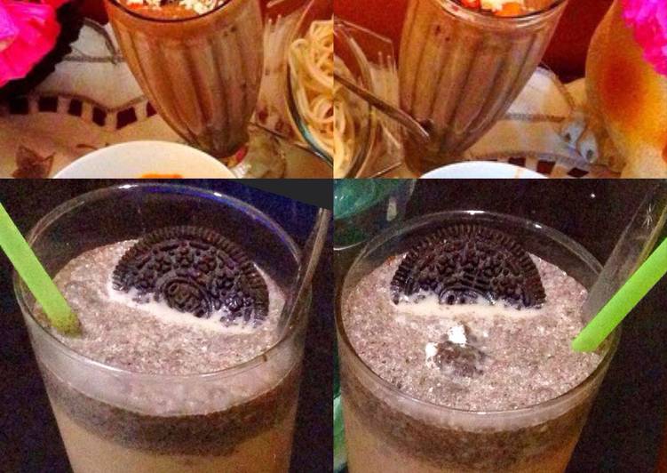 Recipe: Delicious Milkshake oreo