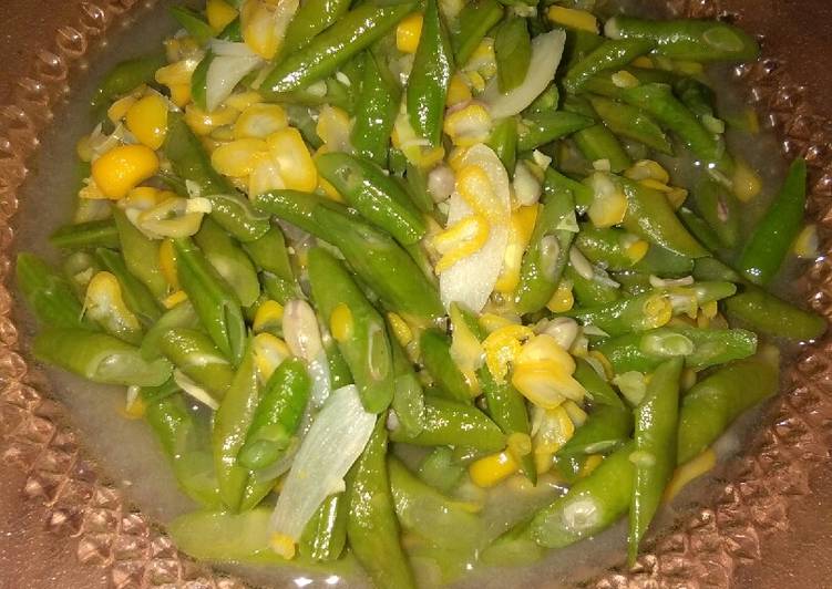 Resep Tumis Kacang Panjang Jagung Manis yang mudah