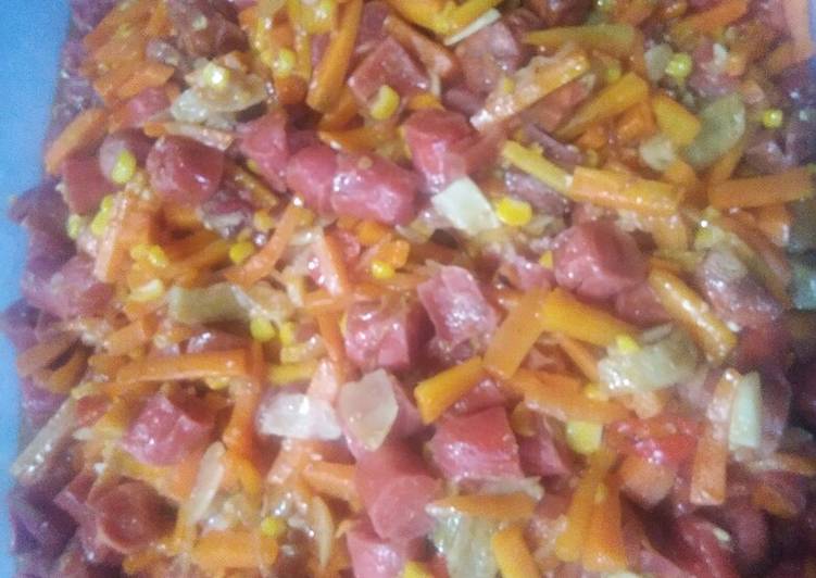 Sosis asam manis sayur