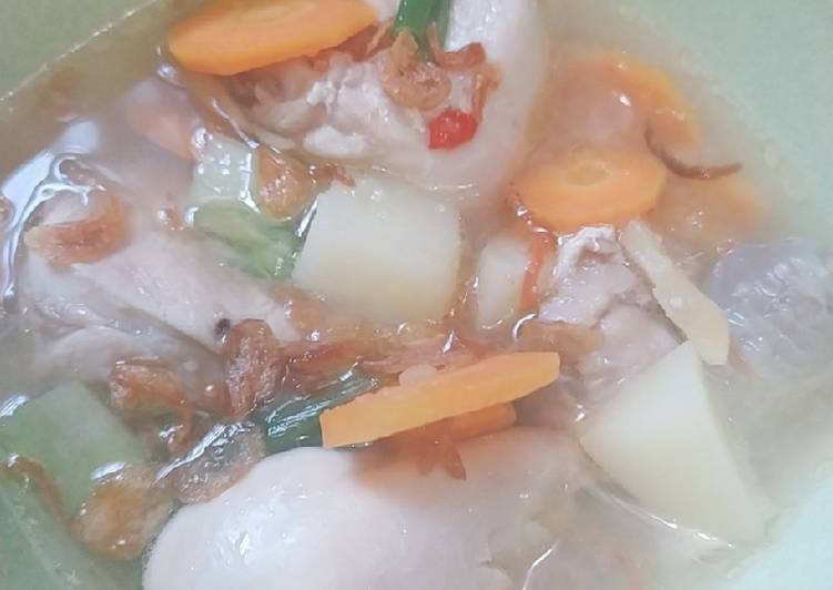 Resep Sup Ayam Rebus Bawang Jahe yang Bikin Ngiler