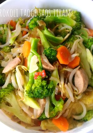 Foto resep Ca Brokoli Taoge Saos Tiram