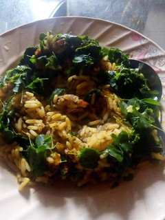 A picture of Moringa jallof rice.