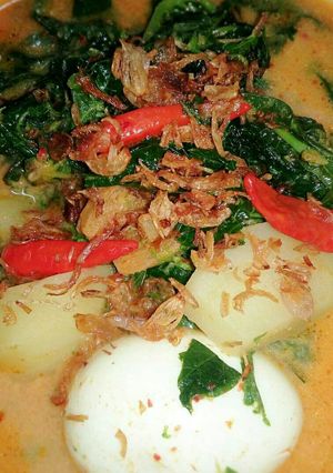 Foto resep Gulai telur + daun singkong