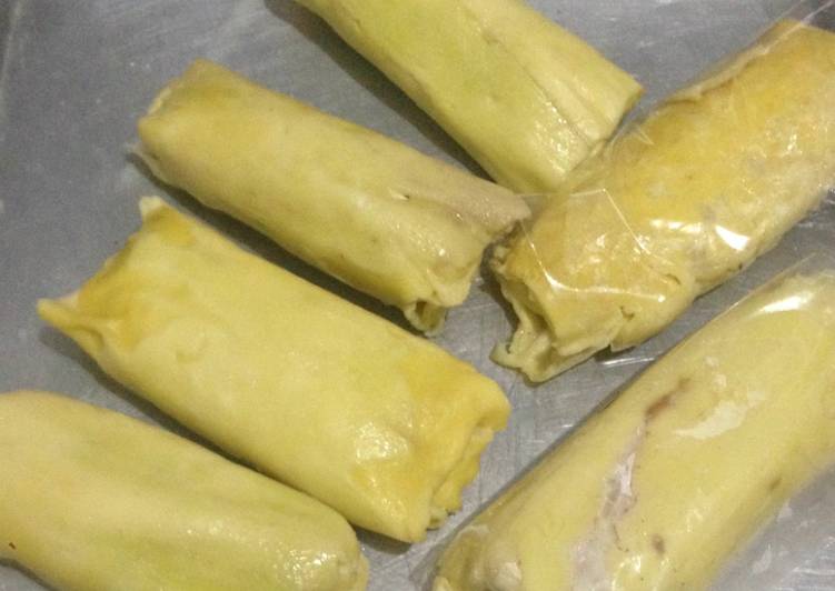 Langkah Mudah untuk Membuat Chicken egg rool ala hokben Anti Gagal