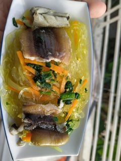 Hình của món Miến - lươn xào rau củ.