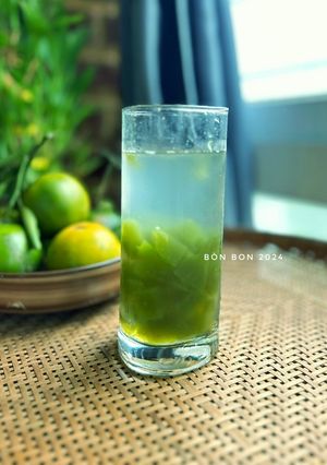 Hình của món Nước Dừa Thạch Rau Má.