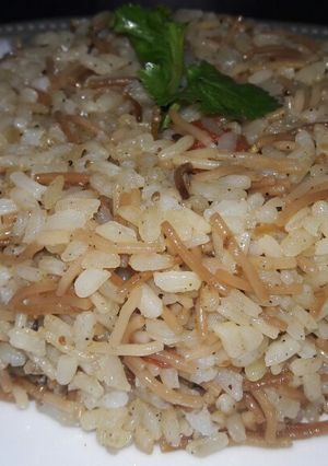 صورة لوصفة رز بالشعيرية