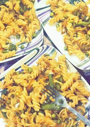 A picture of Chatpata pasta.