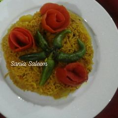 A picture of Aloo Chawal or Tihari.