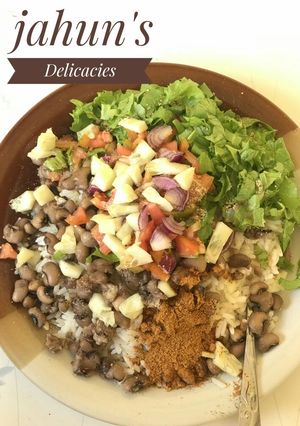 A picture of Rice and Beans.