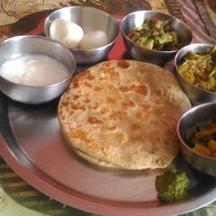 A picture of Sattu paratha.