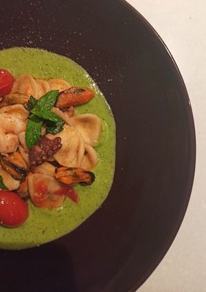 Foto di Orecchiette cozze, gamberetti e polpo al profumo di menta